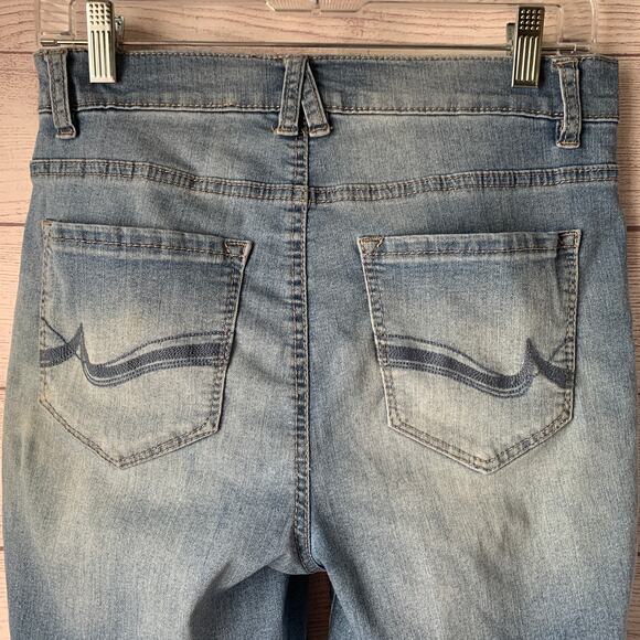 Angels Forever Young Denim Blue Jean Bermuda Shorts Size 10 - Picture 5 of 16